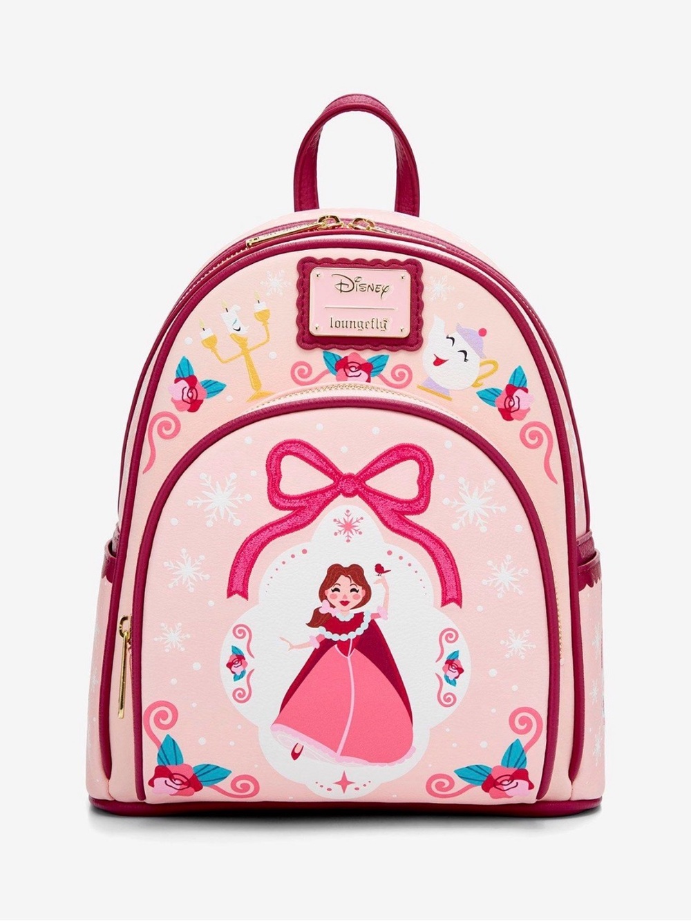 New Loungefly Disney Beauty and the Beast The Enchanted Christmas Belle Backpack
